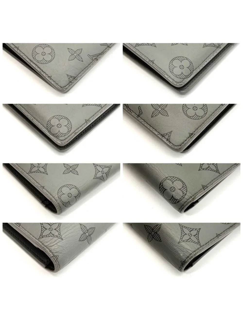 Louis Vuitton Wallet Portefeuille Brazza Monogram Shadow Gray